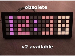 grille de bandes led w exemple d'horloge l'électronique 3d print model - Mito3D