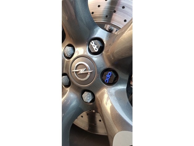 wheel nut cover opel opc mmu automotive 3D print model - Mito3D