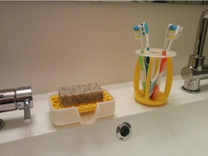brosse à dents rack la salle de bains 3d print model - Mito3D