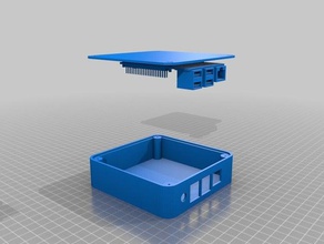 raspberry pi 2 3 cuadrado redondo caso recinto la electrónica 3d print model - Mito3D