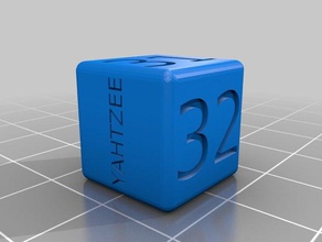 die yahtzee dice customized 3d print model - Mito3D