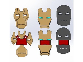 iron man faceplates props 3d print model - Mito3D