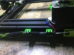 double zip attachez le câble du bloc L'imprimante 3d de pièces 8020 1010 des profils en aluminium clip tslot cr-10 lulzbot tevo tornade 3d print model - Mito3D