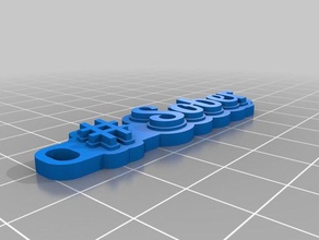 nüchtern Schlüsselanhänger kundengebundene 3d print model - Mito3D