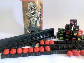 score kepping tray zombie dice toy & game accessories brain games die keeper tracker zombies 3d print model - Mito3D