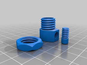parametric cable gland fitting set screw parts strain relief customizable 3d print model - Mito3D