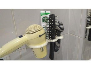 bathroom hairdryer shaver holder organization bathroom brush cream hair hairdryer holder shaver