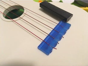 low-action-Sattel-Brücke kala waterman ukulele Musik Sattel 3d print model - Mito3D