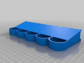 Farbe Flasche Halter, pegboard Werkzeug-Halterungen & - Boxen kundengebundene 3d print model - Mito3D