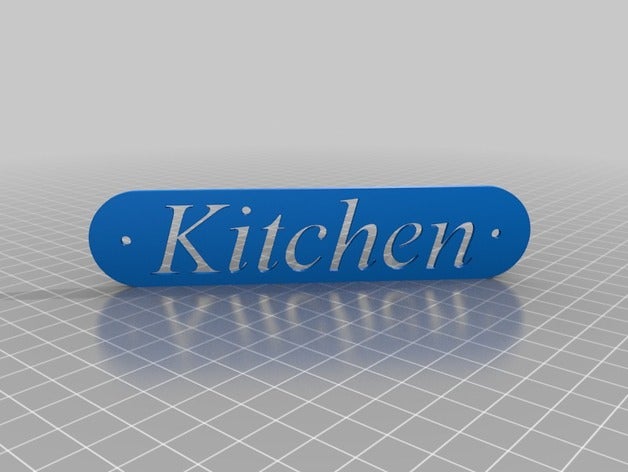 kitchen sign plate & dining room 3D print model - Mito3D