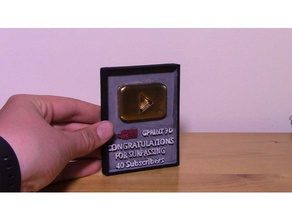 trophée youtube - L'impression 3d troph e le 3d print model - Mito3D
