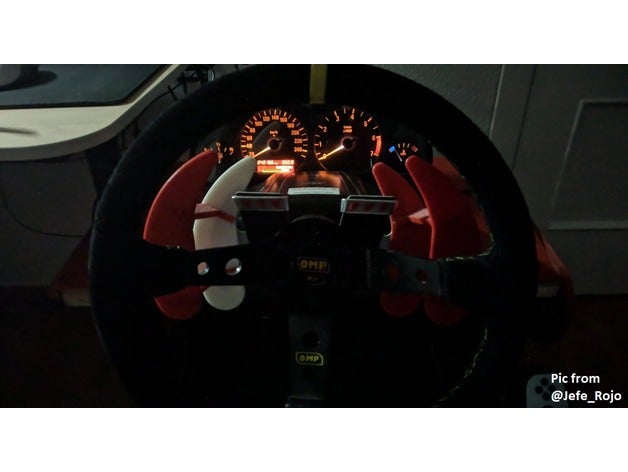 g25 27 29 paddle extender displaced wheel video games g27 logitech g29 simracing steering 3D print model - Mito3D
