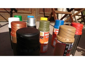sprey kapağı olabilir sanat araçları bottlecap deckel dosenkappe renk kappe tarama spraypaint boya ortak modülleri hdose yararlı 3d print model - Mito3D