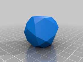 38 cara chata hexahedron w9 waterman poliedro matemáticas art convexo 3d print model - Mito3D
