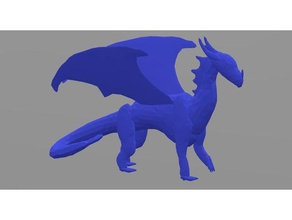 low poly standing dragon animals dragons mythical 3d print model - Mito3D