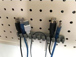usb cable holder pegboard organization 3d print model - Mito3D