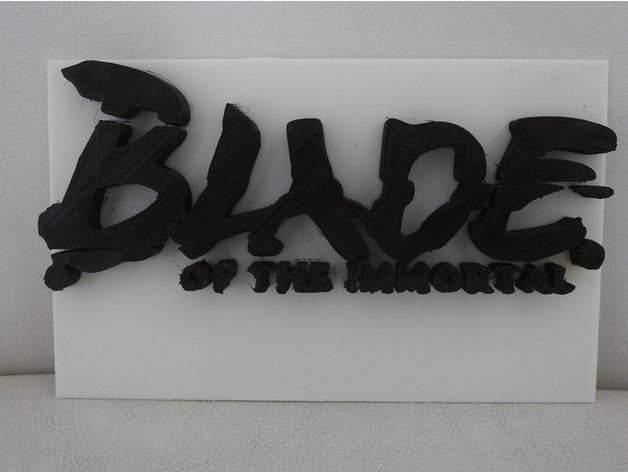 blade immortal logo signs & logos 3d comics manga 3D print model - Mito3D
