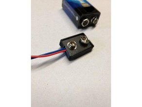 coupleur pila da 9 volt 6lr61 il fai te La batteria 9v batterie clip connettore accoppiatore mucchio prise 3d print model - Mito3D