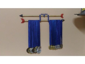 archery arrow style medal holder art tools archer medals 3d print model - Mito3D