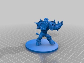 tauren warrior A impressão 3d 3d print model - Mito3D