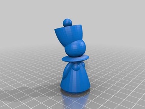 große Schach-Königin Schach 3d print model - Mito3D