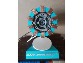 stark industries mk1 arc reactor - luz de la noche base props 3d print model - Mito3D