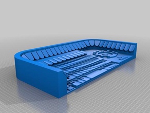 wurlitzer ispirato tastiera del computer accessori per le chiavi meccanica 3d print model - Mito3D