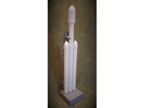 falcon heavy - stand single print rocket learning box compartment hidden jewelry launch pad space spacex 3d print model - Mito3D