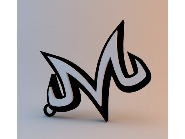 majin logo dbz Schlüsselanhänger buu super dragon ball z keychain key chain kid boo monster 3D print model - Mito3D