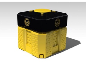 overwatch aniversário de ouro loot caixa jogos a decoração lootbox 3d print model - Mito3D