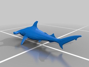 squalo martello sculture tiburon martillo 3d print model - Mito3D