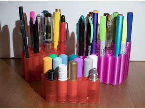 personalizzabile strumento penna titolare cilindri utensili & caselle cameo silhouette stilografica openscad pen di supporto 3d print model - Mito3D