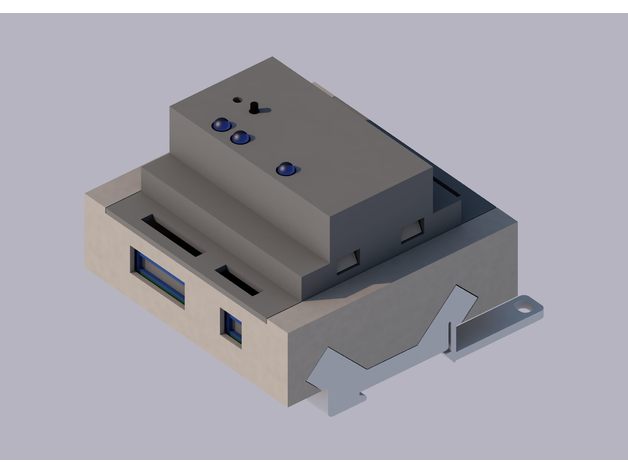 circuito elettronico custodia - din adattatori l'elettronica archicad guida montaggio su recinzione elettronica recinto 3D print model - Mito3D