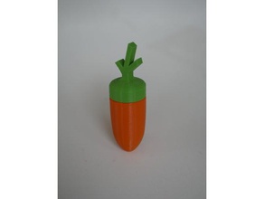 carrot key holder outdoor & garden keyring safe secret container 3d print model - Mito3D