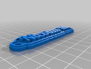llavero nicolas m Schlüsselanhänger kundengebundene 3d print model - Mito3D