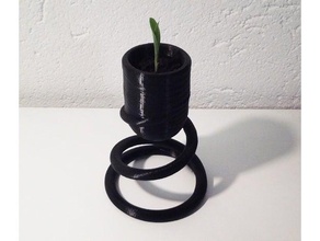 spiral holder sculptures art candle decor desktop office pen planter sculpture shot glass tealight vase 3d print model - Mito3D