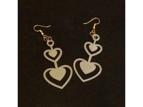 orecchini-cuori earrings 3d jewelry art bigiotteria cuori daily earring fashion accessories gioielli heart hearts jewel orecchini 3d print model - Mito3D