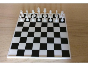 scacchiera metà dimensioni 20x20cm di scacchi 3d print model - Mito3D