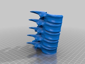 la columna vertebral del segmento lápiz herramienta titular de copa decoración hueso escritorio organizador cuerpo humano el ordenado caddy soporte 3d print model - Mito3D