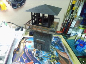 yürüyen ölü gardiyan hapishane Kulesi - 28 32 mm oyuncaklar ve oyunlar Guard sahne masa üstü kule wargaming 3d print model - Mito3D