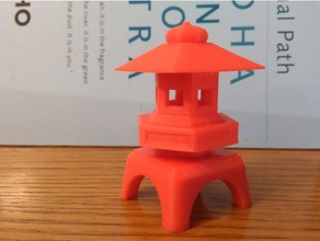 giardino pagoda all'aperto e zen 3d print model - Mito3D