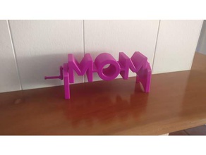 maman wow - double0served l'art interactif art cadeau la fête des mères réversible 3d print model - Mito3D