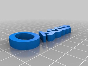oscar text customized 3d print model - Mito3D