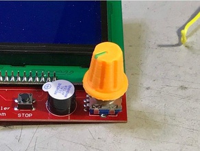 geoffs potentiometer knob - 2 colors easy way electronics lcd mount reprapdiscount smart controller 3d print model - Mito3D