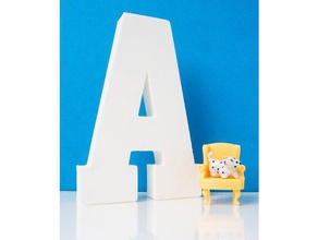 decorative letter - decor alphabet home 3d print model - Mito3D