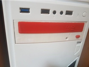 pc dvd recorder front case frontal lector grabador computer accessories drive modding ordenador 3d print model - Mito3D