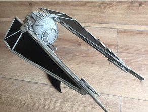 star wars empate atacante modelos malandro um nave espacial starwars tie fighter 3d print model - Mito3D