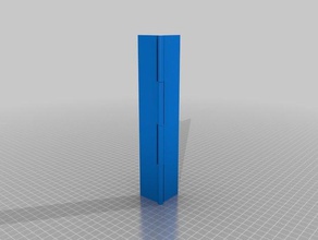 il mio personalizzato cerniera del piano 2 parti su misura 3d print model - Mito3D