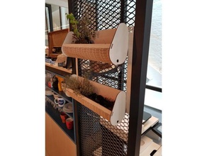 jardin suspendu jardim vertical cozinha e sala de jantar lasercut plantadeira 3d print model - Mito3D
