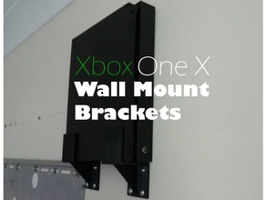 xbox one x - wall mount brackets video games bracket 3d print model - Mito3D